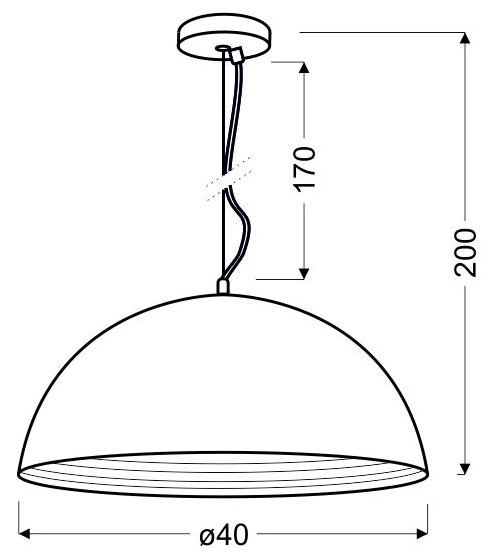 Nowoczesna lampa wisząca DORADA 40 cm 31-26378 chrom 1x60W E27