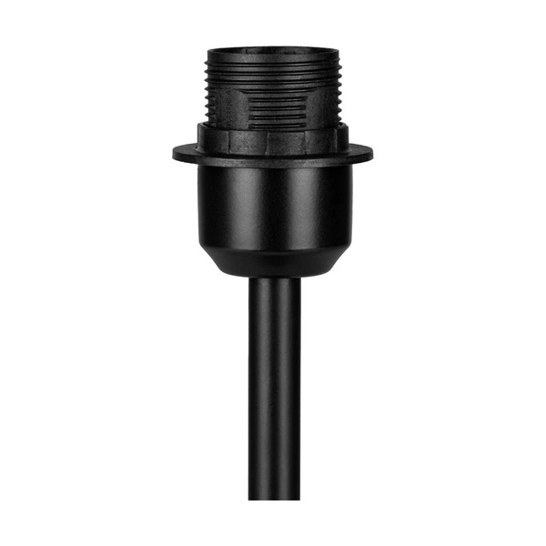 Lampa stołowa Amor 1xE27 maks. 40W Czarny metal/czarny kabel PVC/jasny len z czarnym kloszem wstążkowym 7010408511664