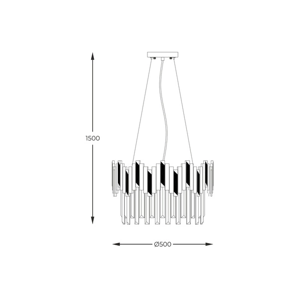2200018M ROTTA LAMPA WISZĄCA CZARNO-ZŁOTA/BLACK-GOLD