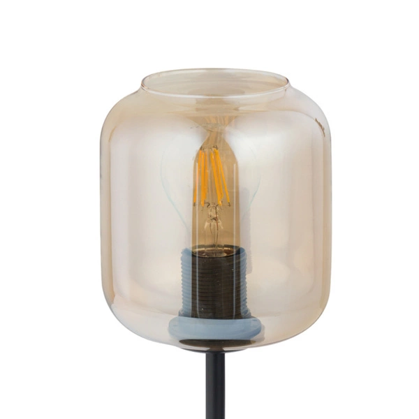 Klasyczna lampa stołowa SHINE E27 60W wys. 36cm | bursztynowy