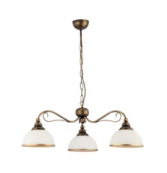 Klasyczny Żyrandol XSARA wys. 75cm 3xE27 15W IP20 | Brązowy ręcznie patynowany