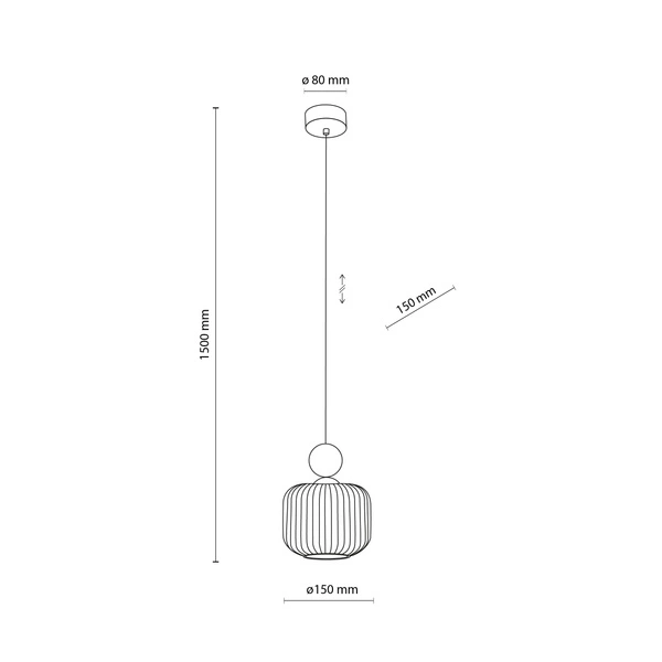BALLO LAMPA WISZĄCA 1XE14