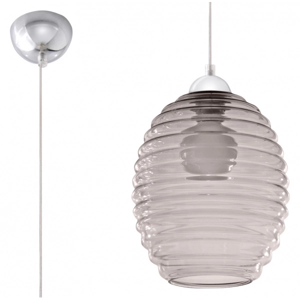 Nowoczesna lampa Wisząca ALVARO SL.0277 chrom/grafit 1xE27