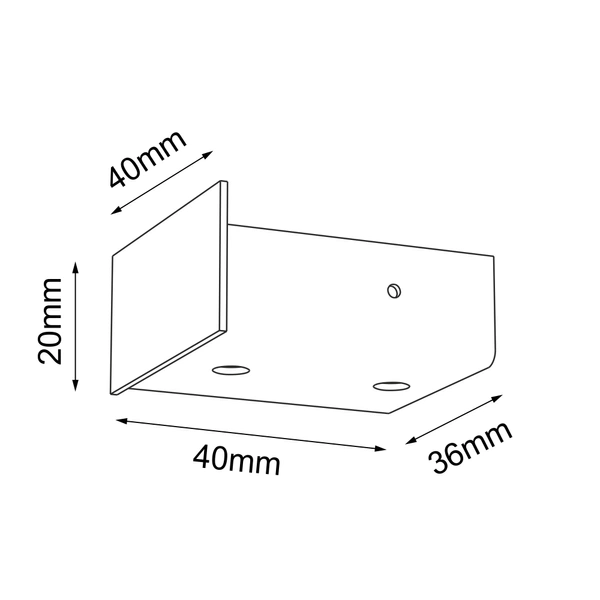 Zakończenie do systemów modułowych Line move - Czarne 1021 Antigo