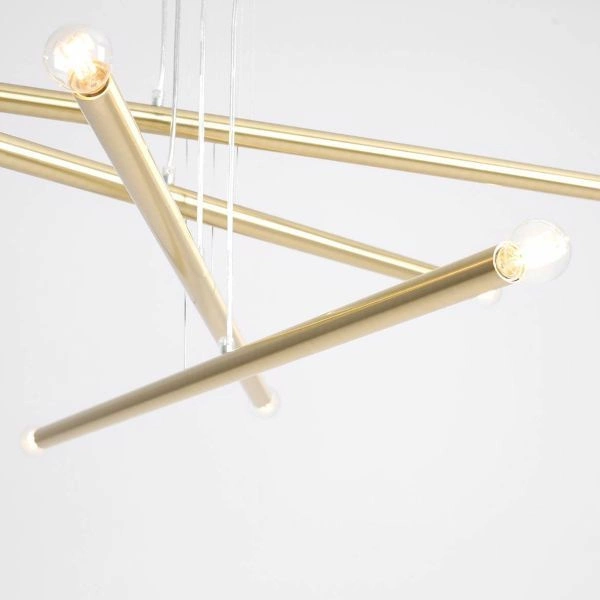 Aldex Lampa wisząca TUBO 8, 1072P40, mosiądz, 8x40W E14