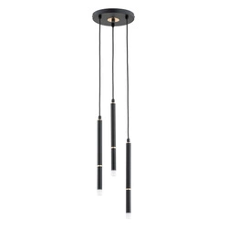Lampa wisząca ALFA DESTO CZARNA & ZŁOTA 3xG9 20cm | 62400