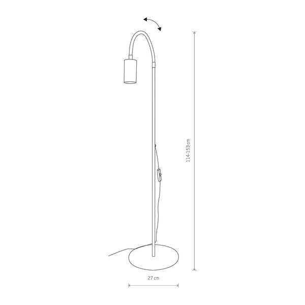 Lampa podłogowa ruchoma giętka EYE FLEX biała 8934