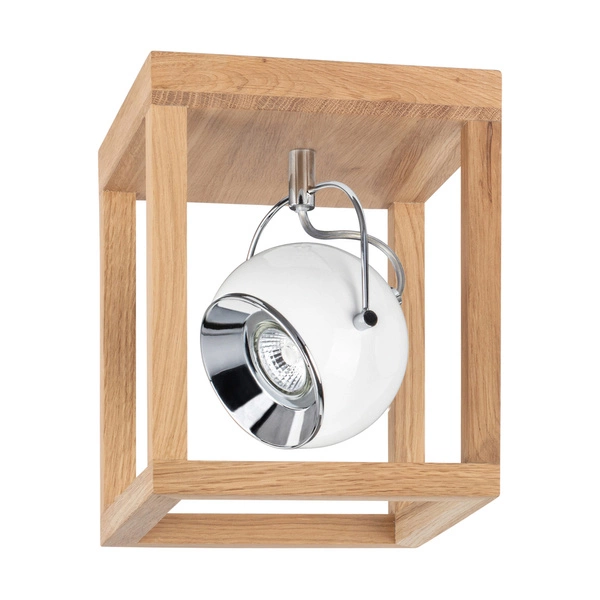 Lampa sufitowa Roy z 1xLED GU10 5W Dąb olejowany/biały metal 5222174