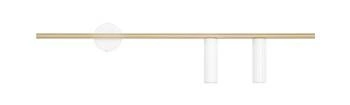 KINKIET TREVO 2 WHITE BRASS (right)