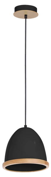 Lampa wisząca nowoczesna zwis STUDIO czarny śr. 21cm