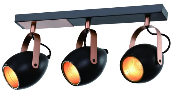 Lampa sufitowa ANICA, 93-82589, czarny/miedziany, 3x40W E14