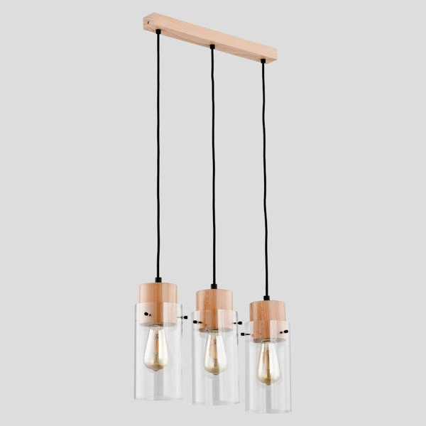 Lampa wisząca ALFA TANTUM DREWNIANA 3xE27 13cm | 60176