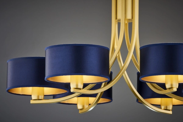 Klasyczny Żyrandol ARTHUR wys. 71cm 6xE27 15W IP20 | złoty połysk