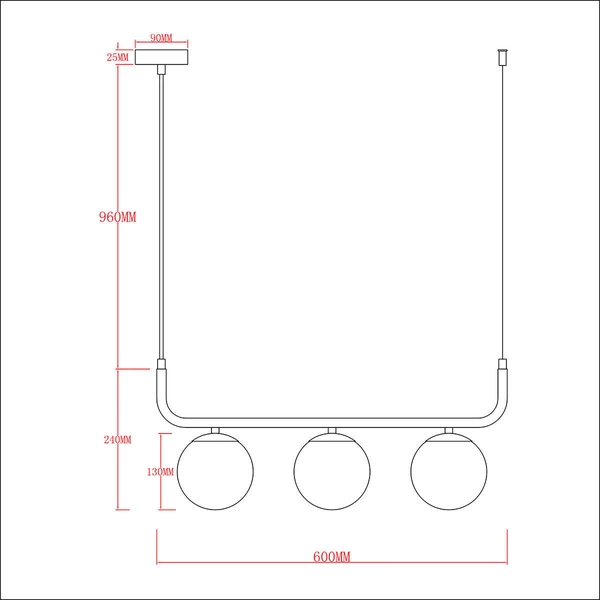 Lampa wisząca Alisa grafitowa 3xE14 LP-005/3L grafit