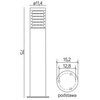 Stylowy słupek zewnętrzny do ogrodu 75cm E27 Joy 91065L-750 | srebrny
