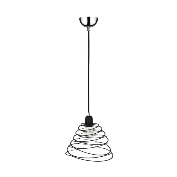 Lampa Wisząca Komet 1xE27 Max.60W Chromowany Metal/Czarny Metal/Czarny Kabel PCV 1853104