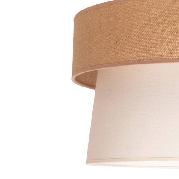 Lampa wisząca abażur juta bawełna ETNIC szer. 45cm | beż ecru