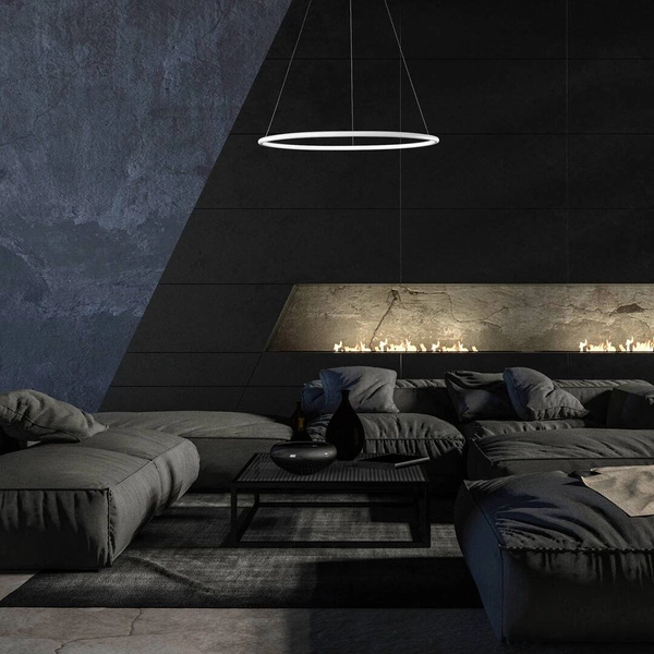 Lampa wisząca okrąg pierścień 40cm ORION WHITE LED barwa ciepła 3000K