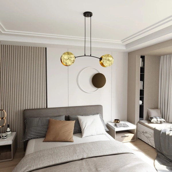 Lampa wisząca Emibig MOTIF 2 GOLD 1326/2