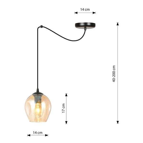 Lampa wisząca Emibig LEVEL 1 BL MIODOWY 758/1