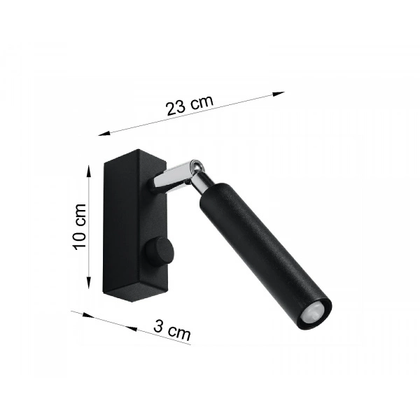 Nowoczesny kinkiet EYETECH 1 SL.0897 czarny 1xG9