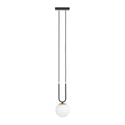 Lampa wisząca Emibig GLAM 1 Czarny/OPAL 1112/1
