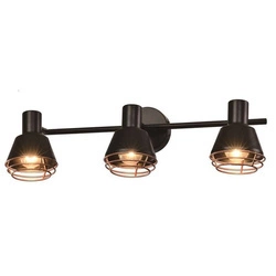 Lampa ścienna/sufitowa NERIA, 93-82572, czarny/miedziany, 3x40W E14