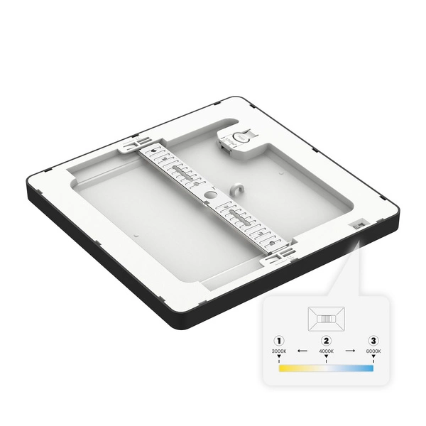 Plafon Evora Czarny Square 12W 3CCT