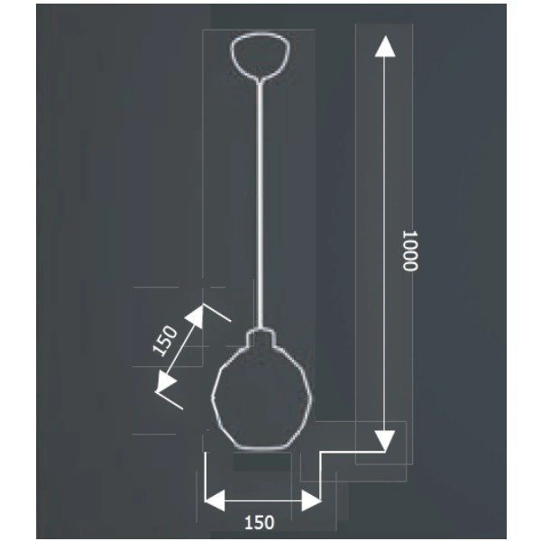 Lampa wisząca z kryształków COMO crystal kula