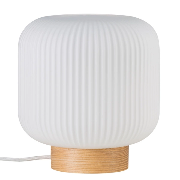 Lampa stołowa MILFORD E27 40W Szkło | Naturalny