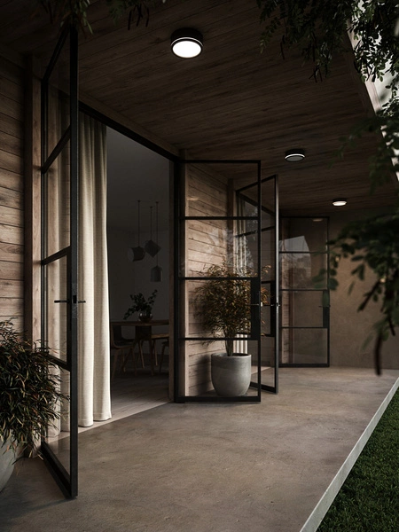 Lampa sufitowa AvaSmart LED 2700K Biała ciepła Aluminium | Czarny