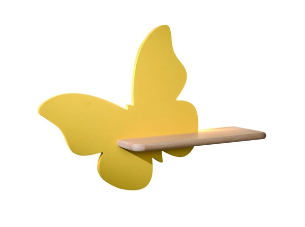Kinkiet dziecięcy IQ Kids Butterfly z półką, 21-84873, złoty, 5W LED, barwa neutralna 4000K