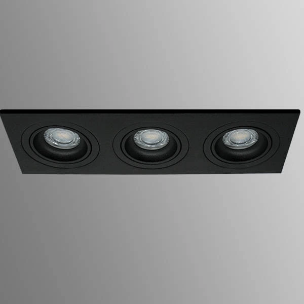 Oprawa wpuszczana oczko sufitowe CROSTI MODI SQ TRE czarny szer. 26x9,2cm