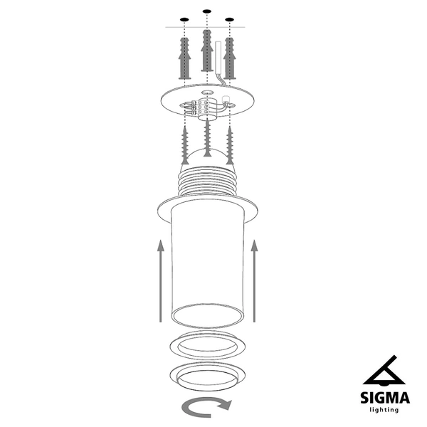 Lampa Sigma Sfera 50 plafon czarny/miedziany 32469