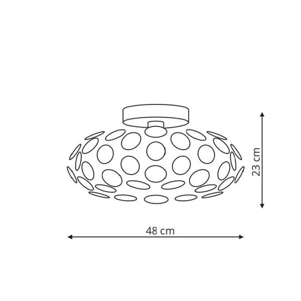 Lampa sufitowa FERRARA, chrom, 3x60W E14