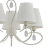 Żyrandol klasyczny z abażurami BALI WHITE śr. 50cm biały antyczny/ecru