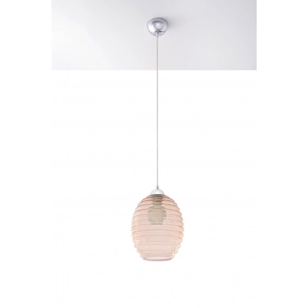 Nowoczesna lampa Wisząca ALVARO SL.0276 chrom/szampański 1xE27