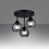 Lampa sufitowa ALINO 3, czarny/dymiony, 3x60W E27, SL.1140