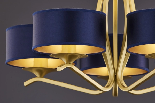 Klasyczny Żyrandol KASZMIR wys. 58cm 5xE27 15W IP20 | złoty połysk