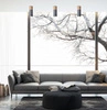 Lampa sufitowa TUBA 2284286, szara + drewno, 1x15W GU10