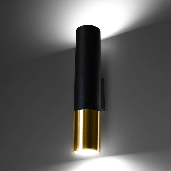 Kinkiet LOOPEZ czarny/złoty SL.0950