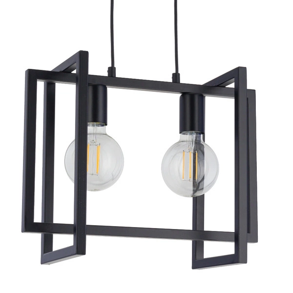 Nowoczesna lampa wisząca EDEN 2x E27 60W szer. 41cm | czarny