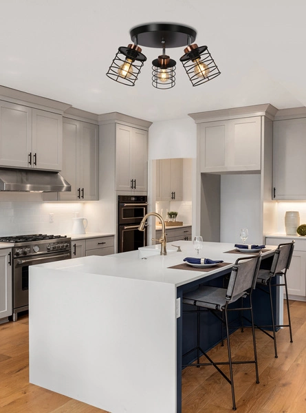 Lampa sufitowa GLOB, 98-00392, czarny/złoty, 3x40W E27