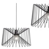 Druciana lampa wisząca w stylu Vertigo NESS BLACK 46cm 6768