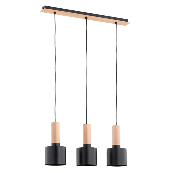 Lampa wisząca ALFA KASTEL RETRO DREWNIANA 3xE27 62cm | 62327