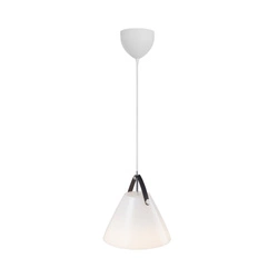 Lampa wisząca STRAP E27 40W Szkło | Biały opal