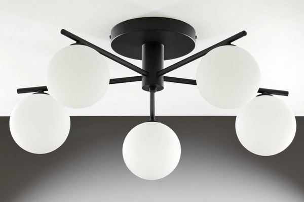 Nowoczesna Lampa sufitowa PRATO wys. 27cm 5xG9 14W IP20 | czarny