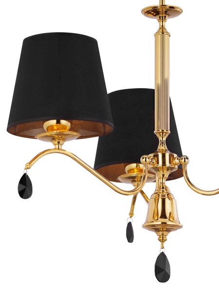 Klasyczny Żyrandol EGIDA wys. 80cm 3xE27 15W IP20 | Złoty