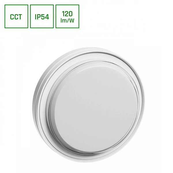 Plafon PASTILO 15W 230V 120st IP54 IK10 zmienna barwa CCT biały 21cm 