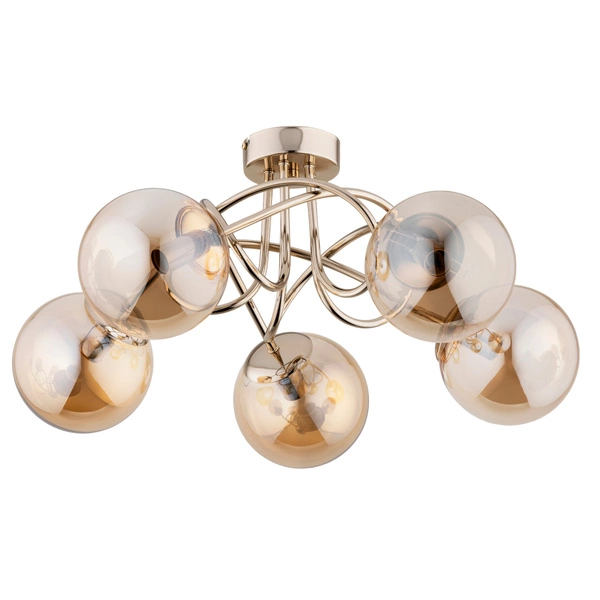 Lampa sufitowa ALFA BANKO ZŁOTA 5xE14 51cm | 63204